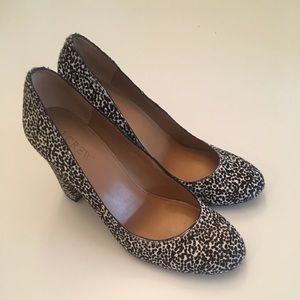 *SOLD* J. Crew Animal Print Calf Hair Block Heels